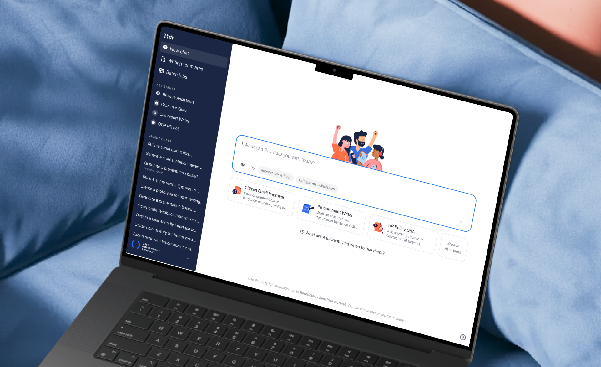Pair workflow screen